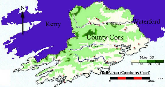 FortifiedHousesDistributionMapCorkBallyvireenJoeNunan